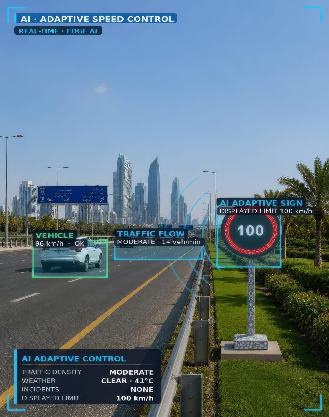 Variable Speed Control Sign in service