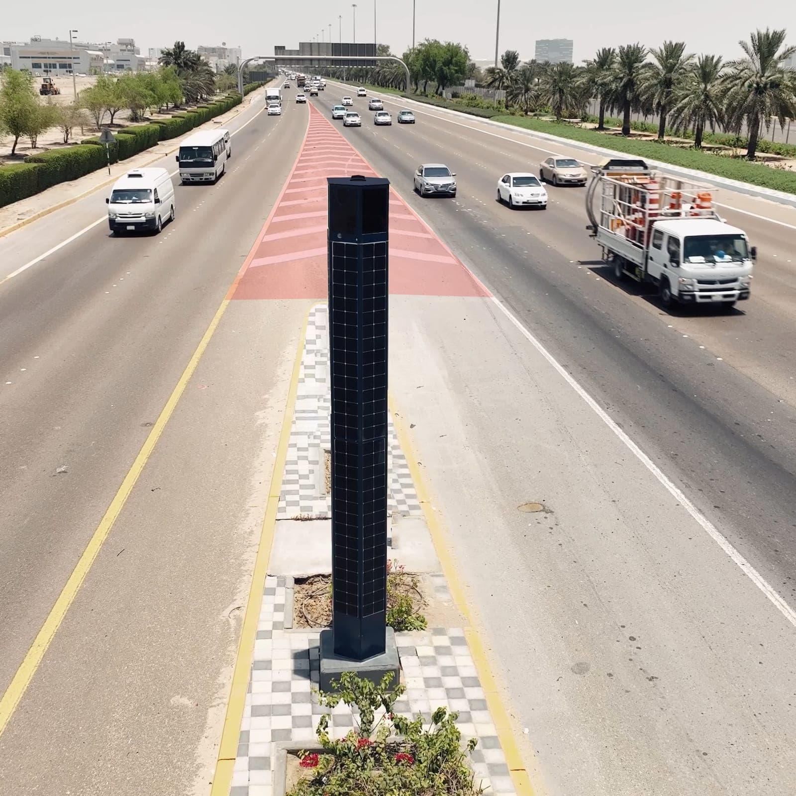 Solar Exits and Chevron Areas Enforcement System installation